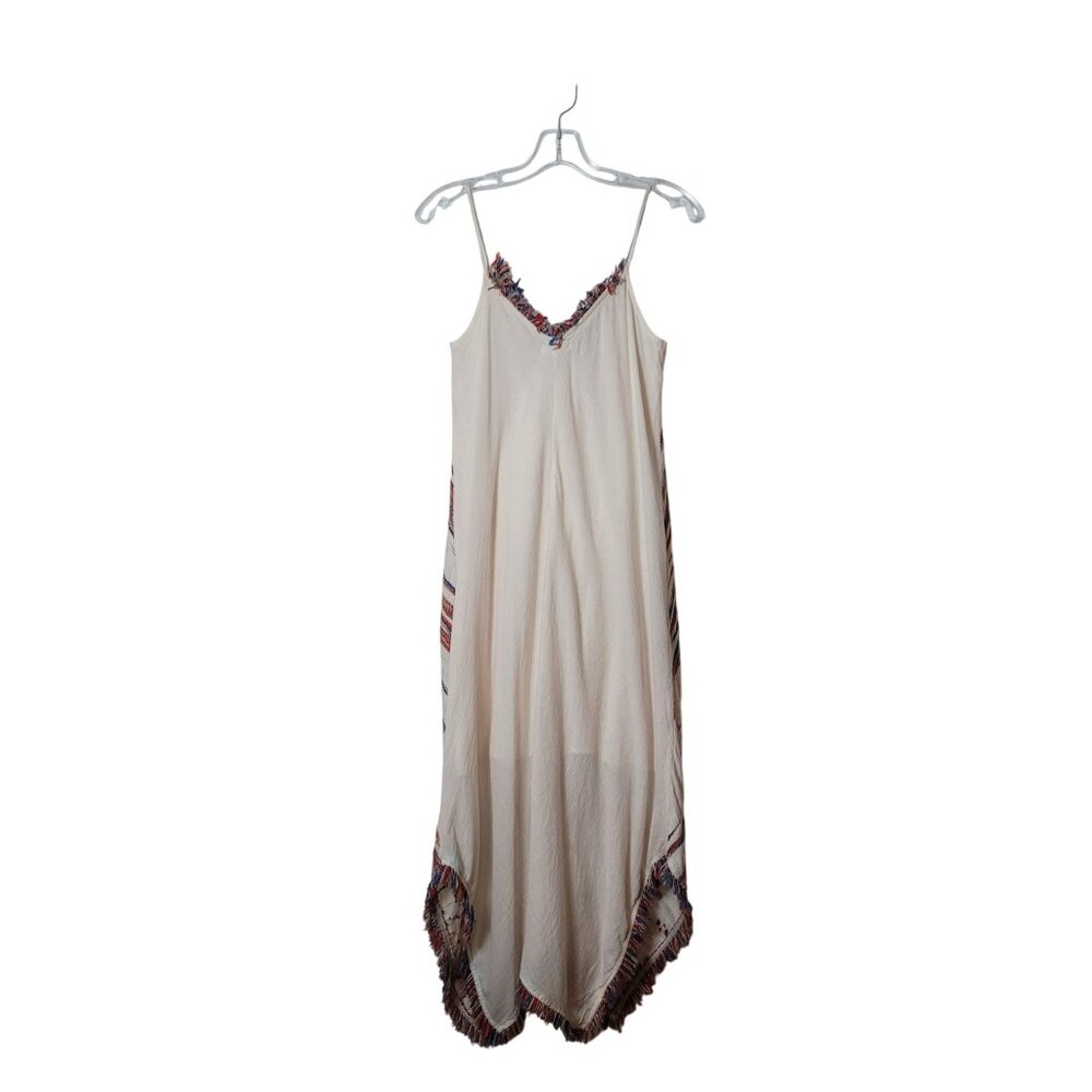 THML Multicolor Striped Sleeveless Fringe Hem Maxi Dress S - Picture 6 of 10